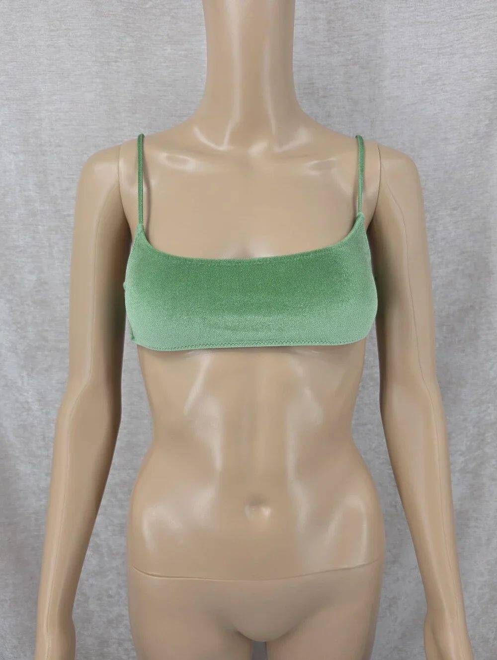TRIANGL Green Velvet Swimsuit Bikini Bralette Top